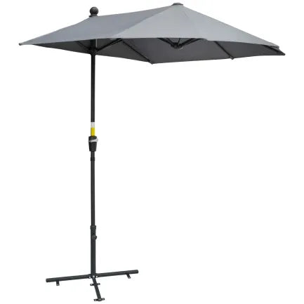 Outsunny Media sombrilla con manivela y ventilación