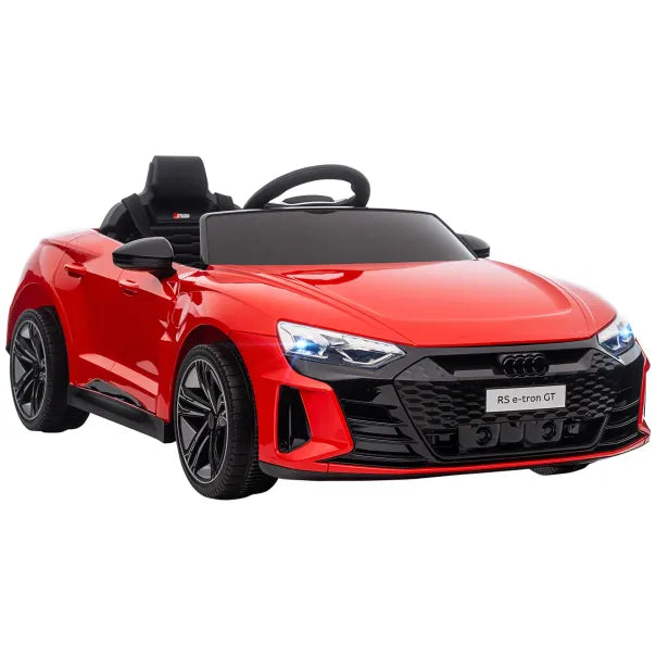 HOMCOM Coche eléctrico infantil con mando a distancia y música – Rojo