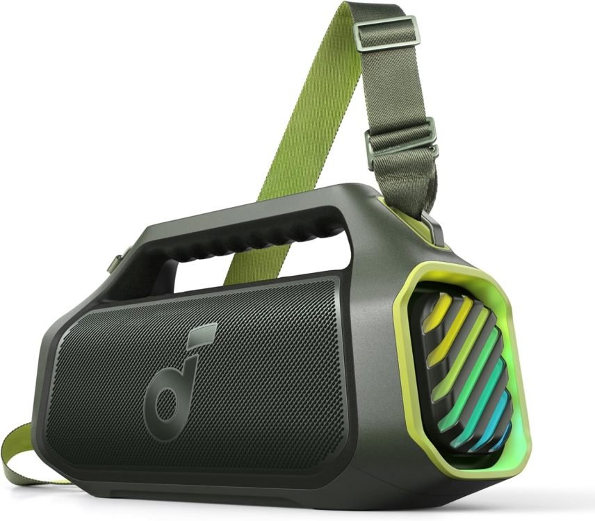 soundcore Boom 2 Plus Altavoz exterior 140 W – 2+2 canales, BassUp 2.0, 20 h, carga rápida, IPX7, iluminación RGB, USB-C, batería externa,…
