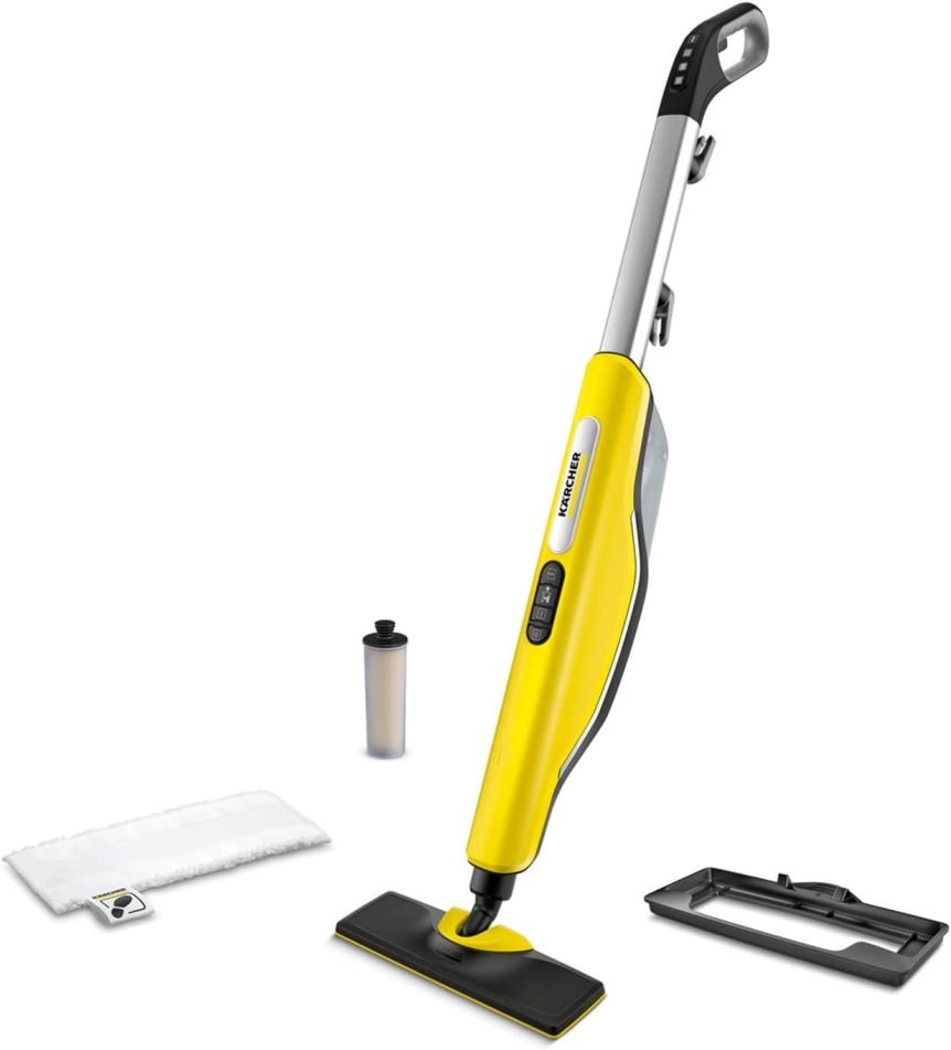 Kärcher SC 3 Upright EasyFix Limpiador a vapor – Calentamiento 0,5 min, aprox. 60 m², depósito 0,5 L, 1600 W, boquilla para suelos, paño,…