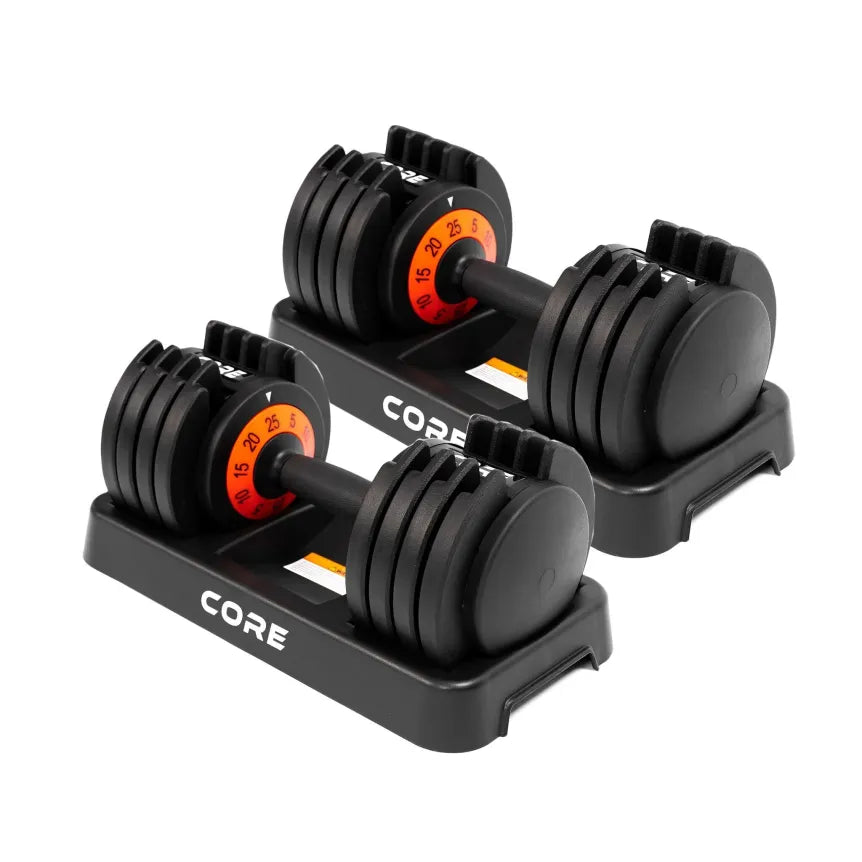 Core Juego de 2 mancuernas ajustables, 50 kg