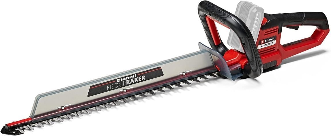Einhell ARCURRA 18/55 Cortasetos a batería Power X-Change – 18 V, cuchilla 55 cm, separación 18 mm, recogedor, empuñadura delantera estrecha, sin…
