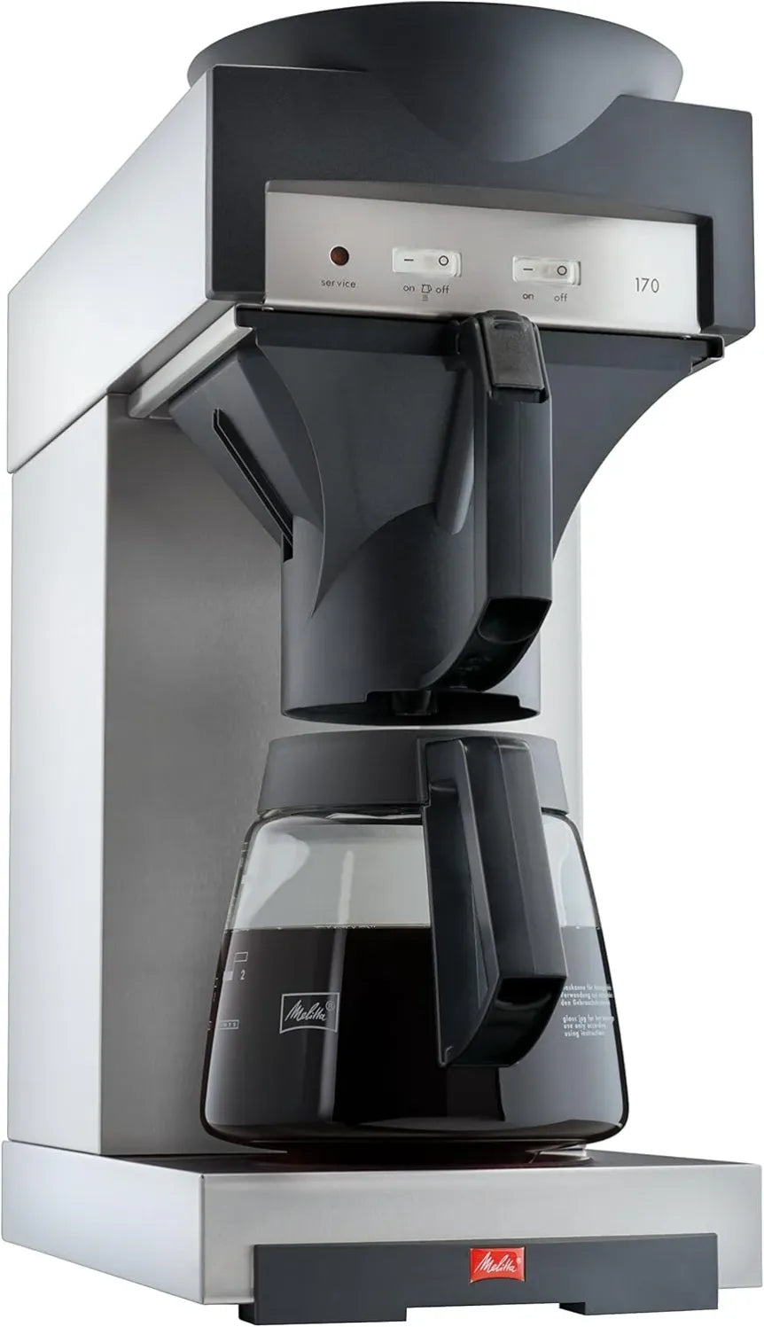 Melitta 20348 Cafetera de filtro con jarra de vidrio – Inox/negro