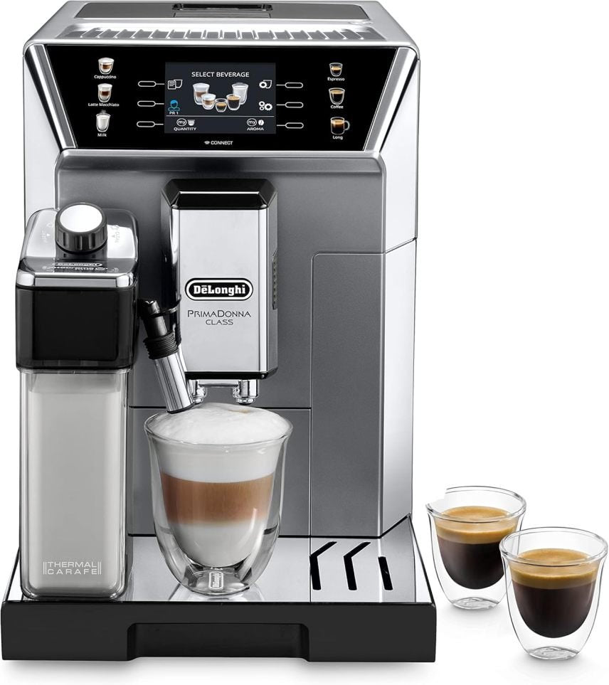 De'Longhi Eletta Evo ECAM 46.860.B Cafetera automática – Sistema de leche LatteCrema, cappuccino/espresso con un toque, pantalla LCD y botones…