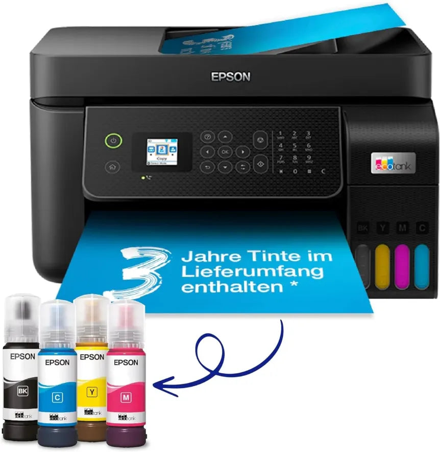 Epson EcoTank ET-4800 Impresora multifunción A4 Wi-Fi con depósitos de tinta – Hasta 3 años de tinta incluidos