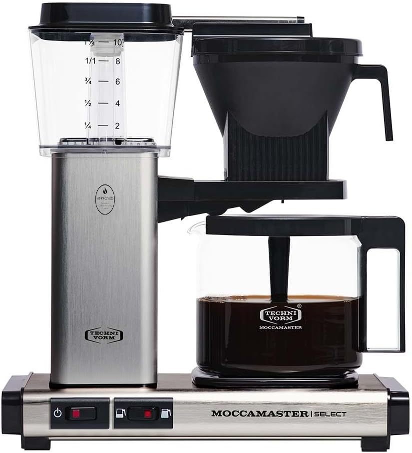 Moccamaster KBG Select Cafetera de filtro retro 1,25 L – Blanco roto