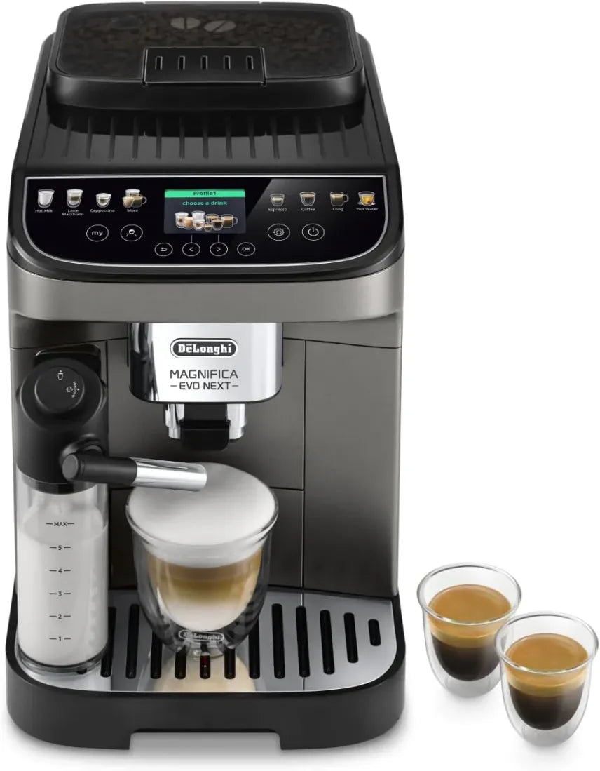 De'Longhi Magnifica Evo ECAM 292.81.B Cafetera automática – Sistema LatteCrema, 7 botones directos para cappuccino, espresso y otras bebidas,…