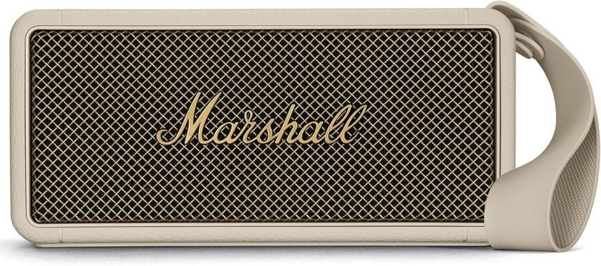 Marshall Middleton Altavoz Bluetooth portátil inalámbrico – Más de 20 h de autonomía, impermeable IP67, crema