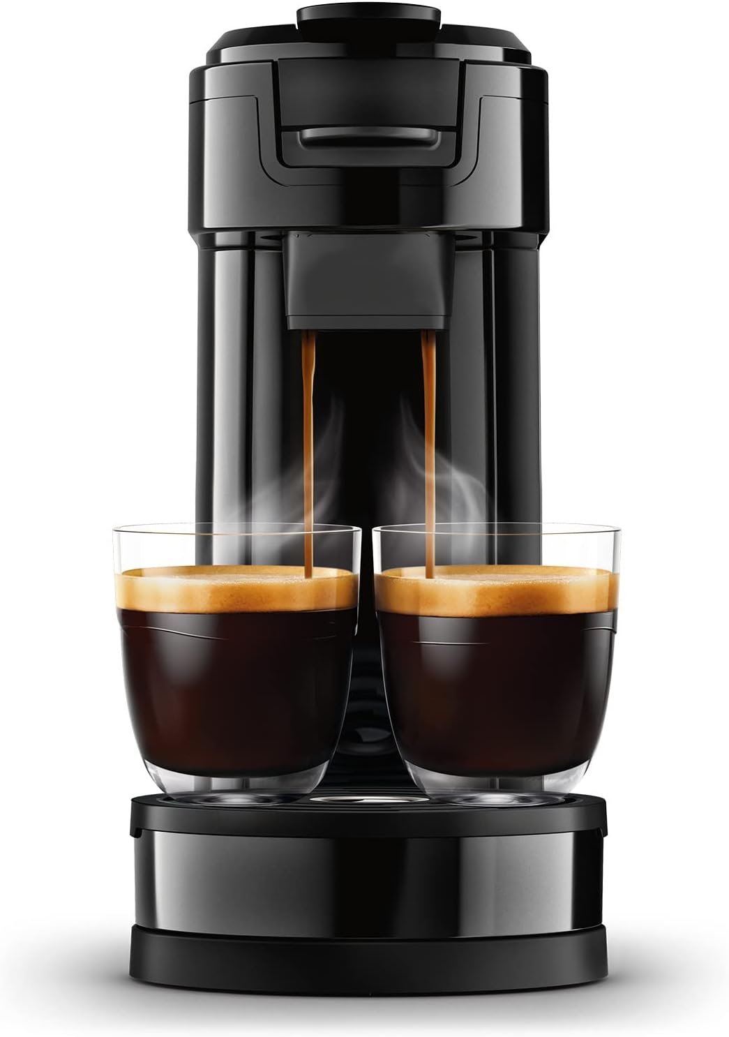 Philips Senseo Switch Cafetera de monodosis y filtro 2 en 1 – Depósito 1 L, 7 tazas de una vez, negro lacado