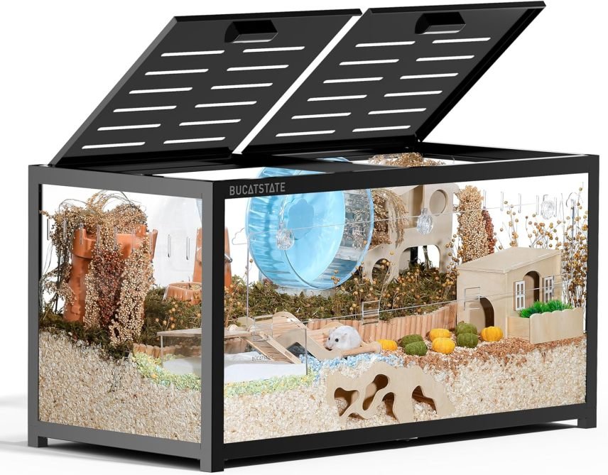 BUCATSTATE Jaula 3.0 para hámster/rata y pequeños roedores – Metal, apilable, montaje fácil, 120 × 60 × 62 cm, 0,72 m², blanco