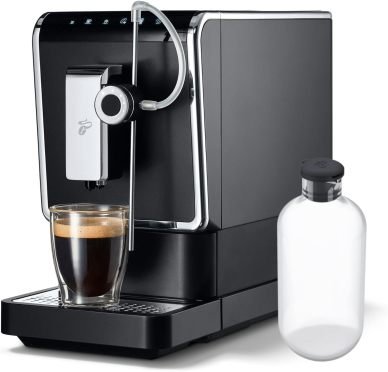 Tchibo Esperto Pro Cafetera automática con función One Touch para Caffè Crema, espresso y bebidas con leche, antracita
