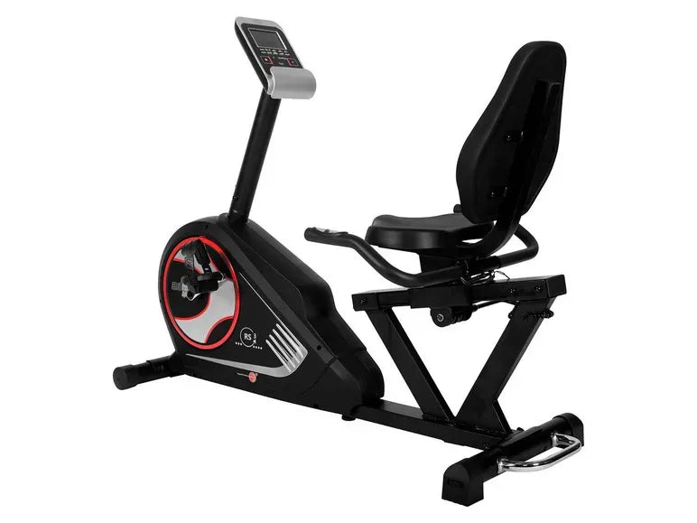 Christopeit Sport RS 3 Bicicleta estática reclinada – Entrenamiento cómodo con respaldo y frenado magnético
