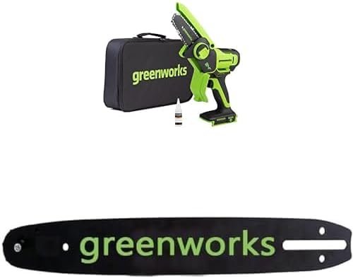 Greenworks Mini motosierra inalámbrica 24 V 10 cm (4 pulgadas) – Sin batería ni cargador, espada de 10 cm incluida