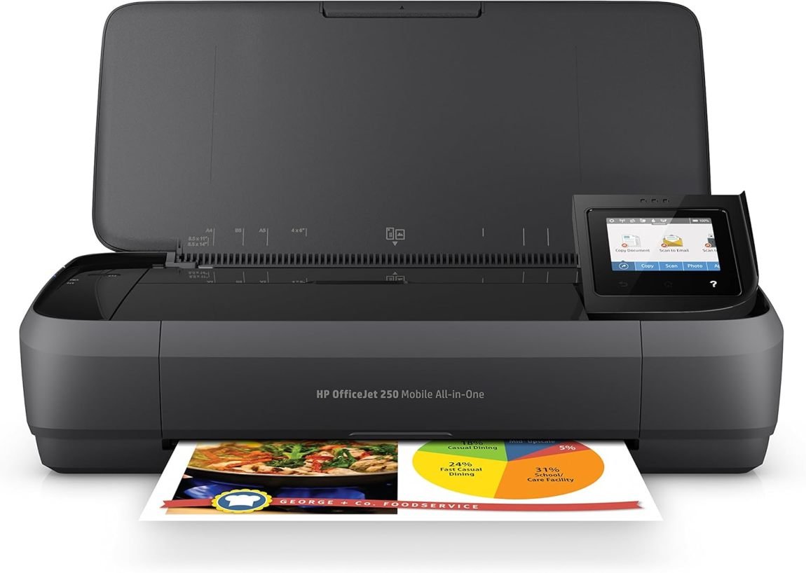 HP OfficeJet 200 Impresora de inyección de tinta móvil A4 – Wi-Fi, HP ePrint, AirPrint, USB, 4800 × 1200 dpi, negro