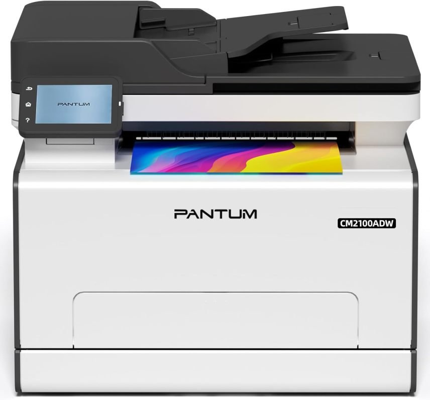 PANTUM CM2100ADW Impresora láser multifunción a color – Impresión, copia y escaneo con ADF, dúplex automático, Wi-Fi, red, USB, 20 ppm