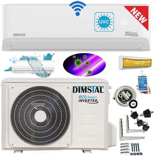 Aire acondicionado Ultra Plus 3,5 kW / 12.000 BTU con esterilización UV-C – Wi-Fi/app, SelfClean, FollowMe, kit completo con conexión de 3 m