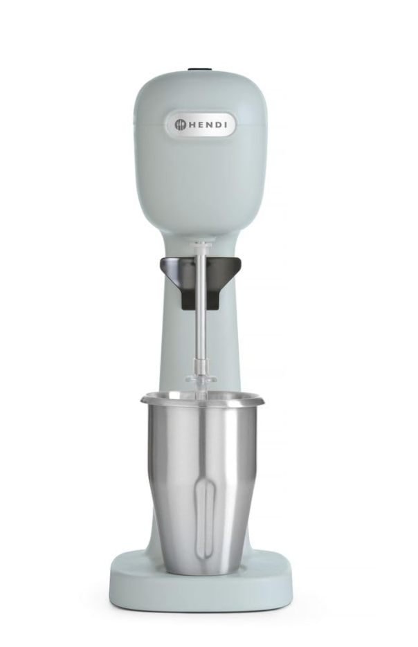 HENDI Máquina de batidos 400 W – 2 vasos inox/policarbonato, 4 agitadores intercambiables, batidos y bebidas, caramelo