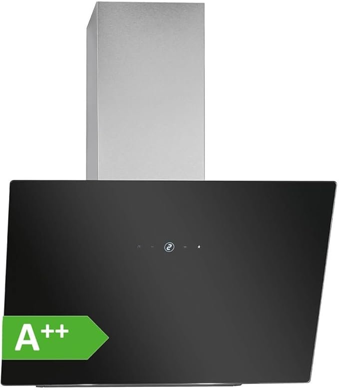 Bomann DU 7606.1 G Campana 60 cm – Clase A++, motor DC, 9 velocidades, extracción/recirculación, silenciosa, accesorios de montaje incluidos