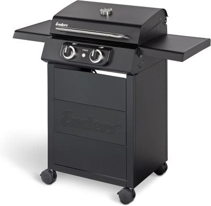 Enders Barbacoa eléctrica eCRAVE 2 – Parrilla de hierro fundido, carro con gran almacenamiento, sistema SIMPLE CLEAN, 2 elementos calefactores,…