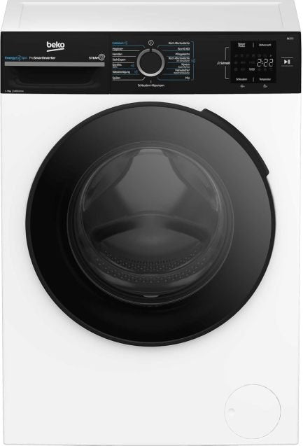 Beko WMC91464ST1 b300 Lavadora 9 kg – Bluetooth, motor ProSmart Inverter, vapor, Pet Hair Removal, WaterSafe+, blanco