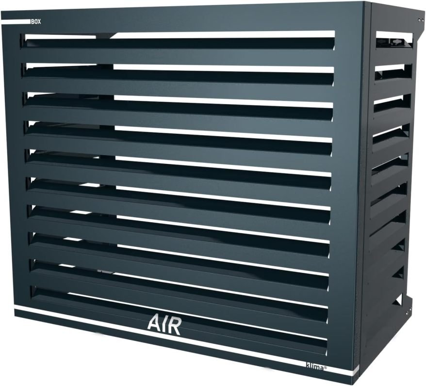 Box Air Cubierta para unidad exterior de aire acondicionado / bomba de calor – Cubierta antirruido y rejilla de protección robusta