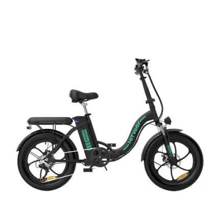 HITWAY BK6S Bicicleta eléctrica plegable – 350 W, 36 V 11,2 Ah, neumáticos 20 × 3,0″, negro