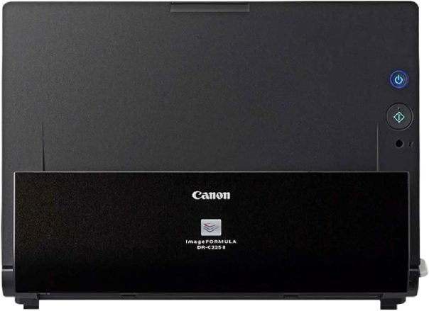 Canon imageFORMULA DR-C225 II Escáner de documentos – Doble cara, color 600 dpi, 25 ppm, PDF OCR, compacto, negro