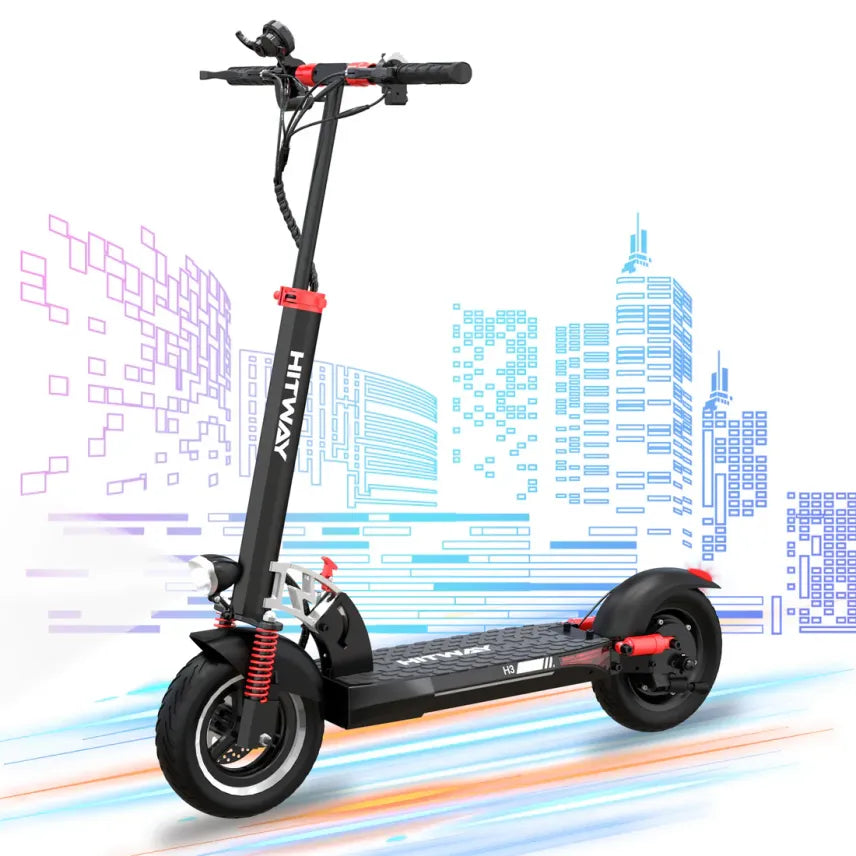 HITWAY HB24 Patinete eléctrico con asiento – Motor 800 W, batería 48 V