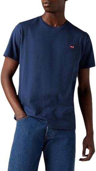 Levi's Camiseta hombre SS Original Housemark – Algodón, manga corta, cuello redondo, logotipo clásico