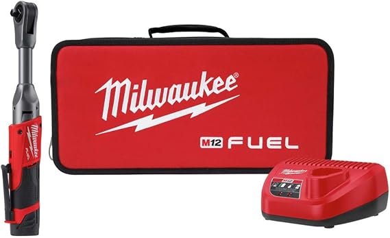 Milwaukee M12 FUEL Kit de carraca de largo alcance 3/8″ con 1 batería