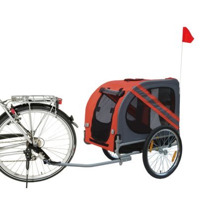 Karlie Remolque para bicicleta Doggy Liner Economy hasta 40 kg, rojo/gris – Artículo de segunda selección, muy buen estado