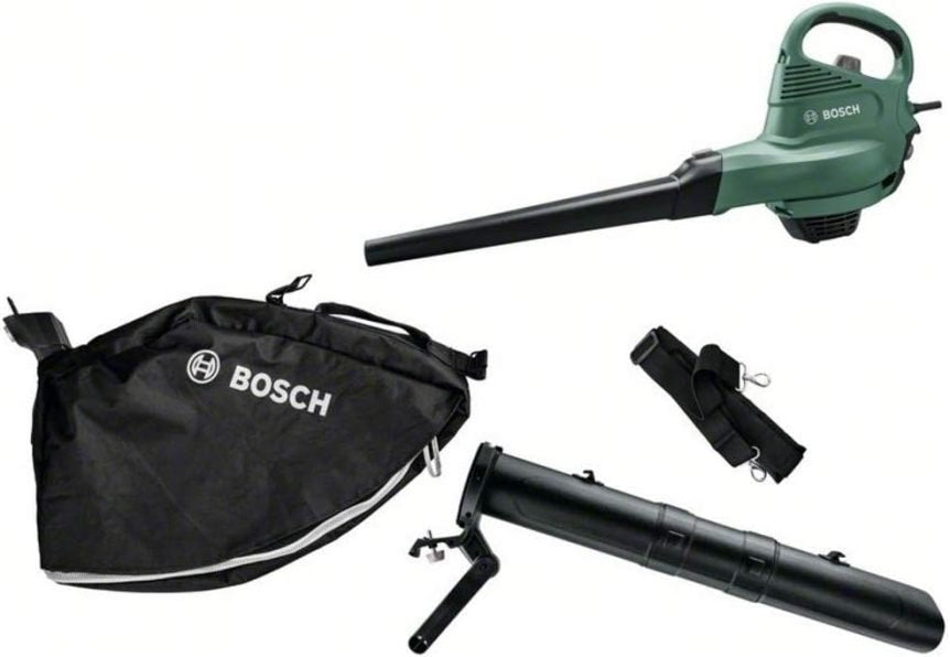 Bosch UniversalGardenTidy 3000 Aspirador/soplador eléctrico – 3000 W, bolsa 50 L, velocidad variable, soplado, aspiración y triturado de hojas
