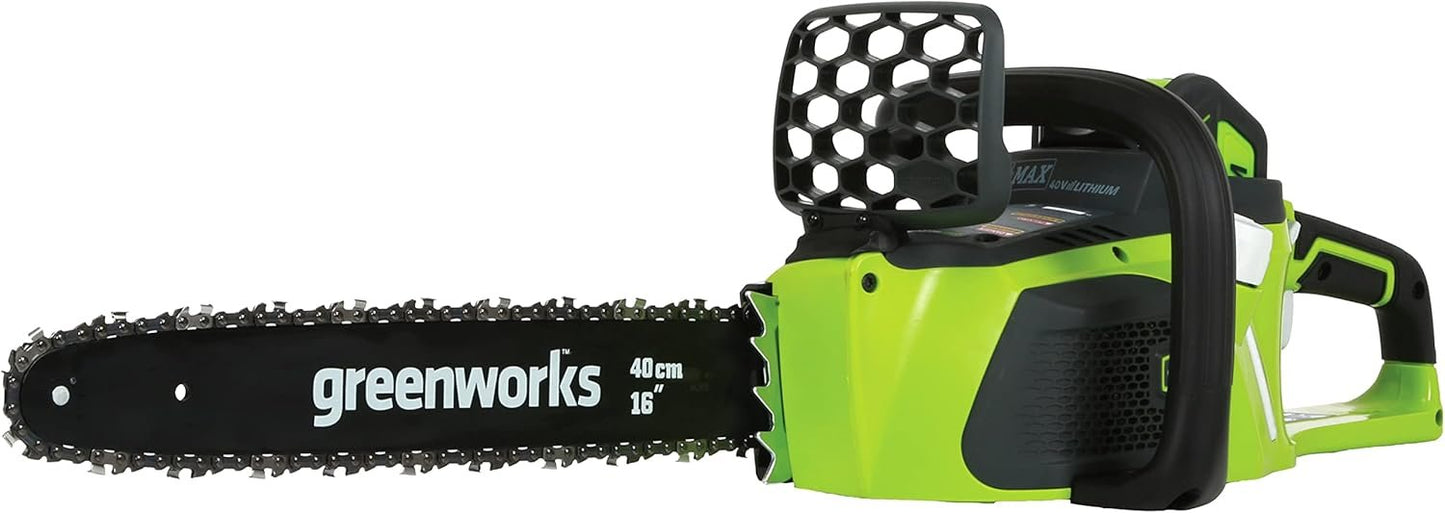 Greenworks Motosierra eléctrica inalámbrica 40 V – Para jardín, corte de madera y mantenimiento de árboles