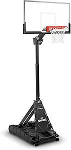 Spalding Momentous Canasta de baloncesto exterior portátil regulable de montaje fácil