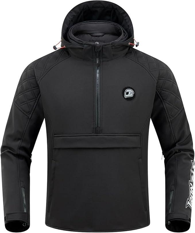 IRON JIA'S Chaqueta de moto para hombre todo tiempo certificada CE – Con protecciones, cortavientos y protección contra el frío