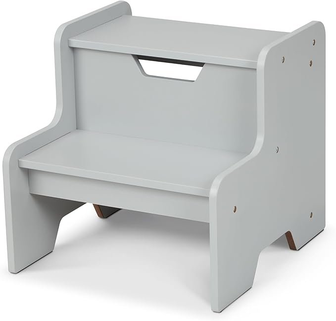 Melissa & Doug Taburete infantil de madera – Gris