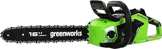 Greenworks Motosierra inalámbrica 40 V – Potente, para trabajos de jardín y corte de madera