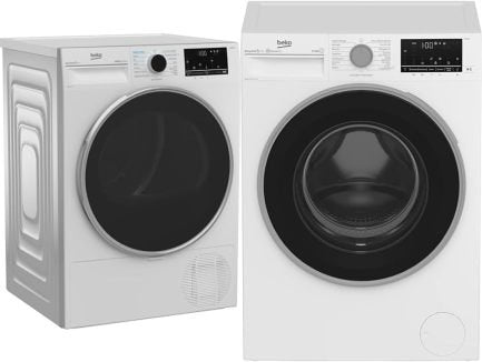 Beko B5T4824IF bPRO 500 Secadora con bomba de calor 8 kg – 15 programas, vapor, antiarrugas, modo silencioso, apta para personas alérgicas
