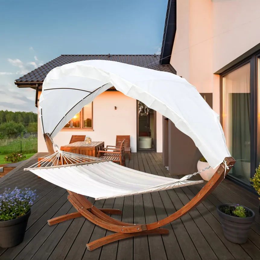 Sonnewelt Hamaca de madera con soporte