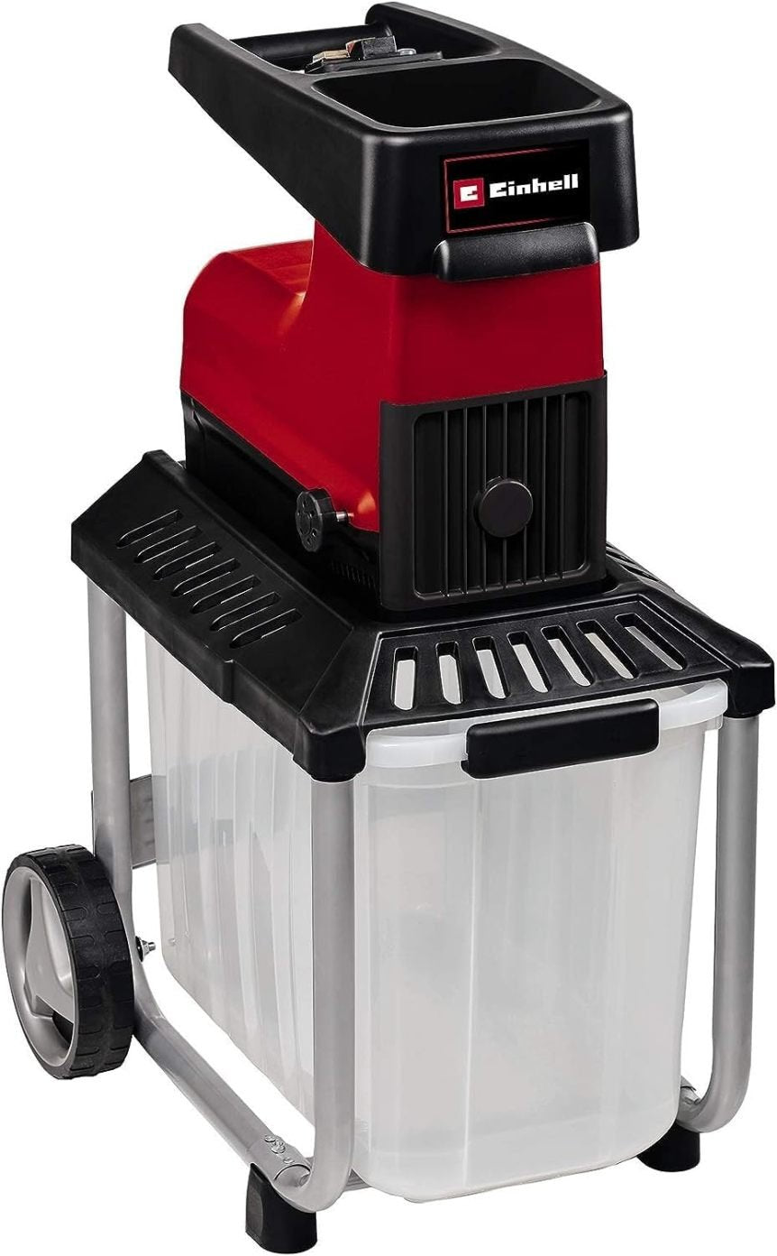 Einhell GC-RS 60 CB Biotrituradora eléctrica silenciosa – 2800 W, ramas hasta 45 mm, rodillo de corte, gran tolva, inversión, depósito…