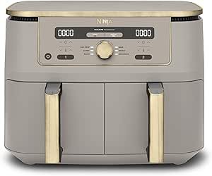 Ninja Dual Zone MAX Digital Airfryer DZ400EUSTGD – Freidora de aire 9,5 L, 2 zonas, Air Fry, Crisp, horneado, asado, deshidratación, mantener…