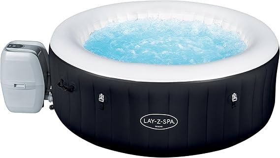 Bestway LAY-Z-SPA Miami AirJet Spa hinchable redondo 180 × 66 cm, para 2-4 personas