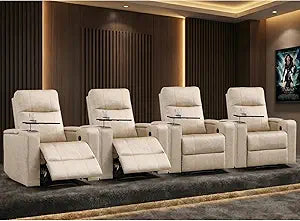 HOMCOM Sillón relax elevador eléctrico – Posición libremente regulable, blanco crema
