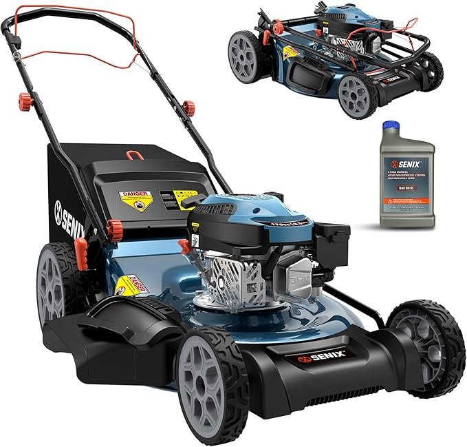 SENIX Cortacésped de gasolina autopropulsado 22″