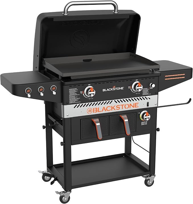 Blackstone Plancha 28″ con freidora de aire y 2 quemadores