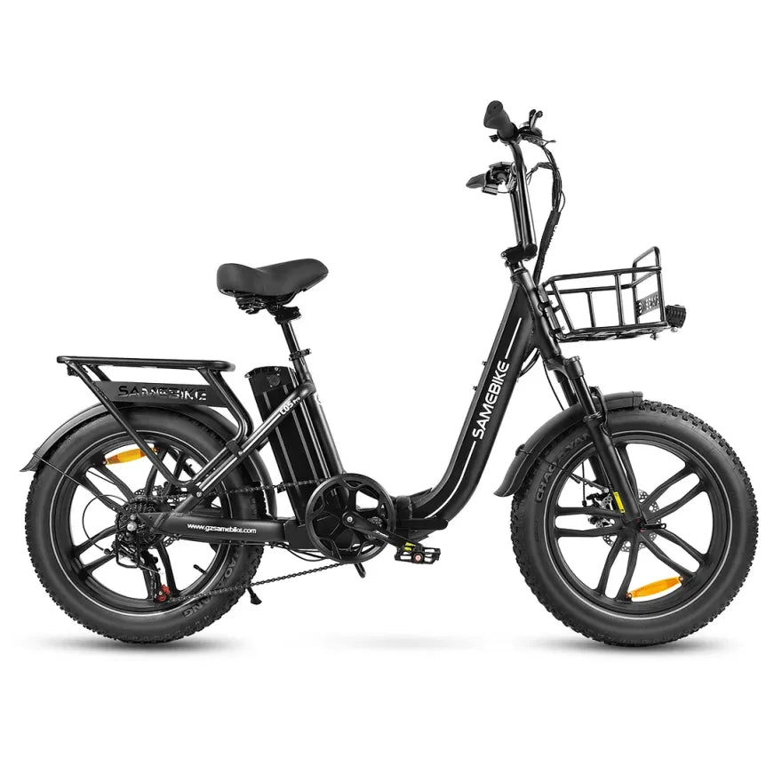 SAMEBIKE C05 Pro Bicicleta eléctrica plegable Fat Tire de cuadro bajo – Batería 36 V 13 Ah, motor 500 W
