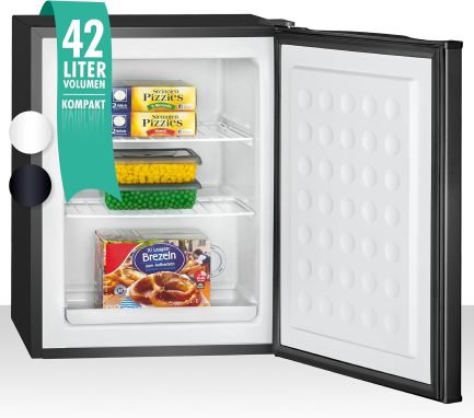 Bomann Congelador pequeño 42 L – 2 rejillas extraíbles, puerta reversible