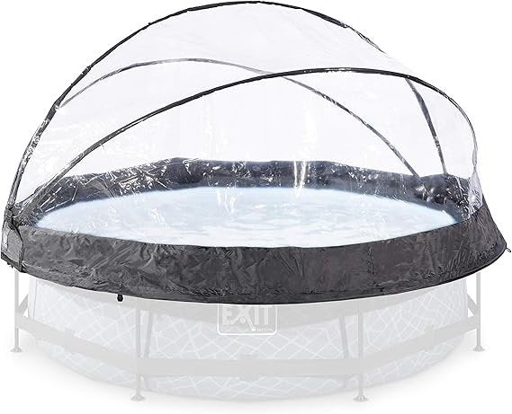EXIT Toys Cúpula hinchable redonda para piscina Ø 305 cm – Compatible con Intex, Bestway y EXIT 300-310 cm, cubierta transparente plegable