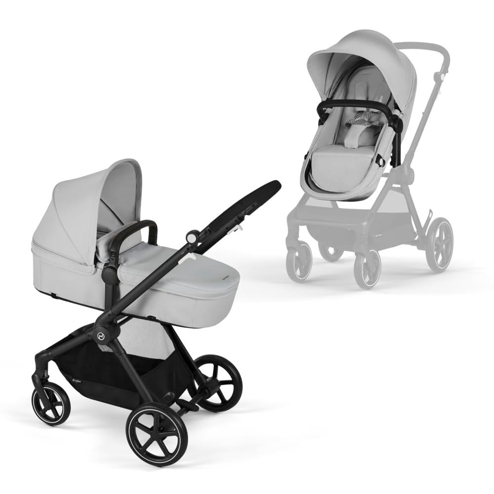 CYBEX Gold Cochecito EOS Lux 2 en 1 con silla de coche Aton B2 i-Size y adaptadores, sistema de viaje, desde el nacimiento hasta 22 kg (aprox. 4…