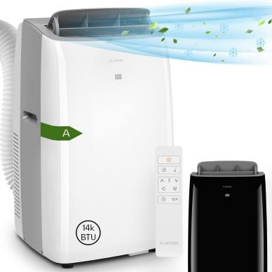 Klarstein Aire acondicionado portátil con tubo de evacuación 3 en 1 – Ventilador, deshumidificador, modo noche, portátil para hogar y oficina,…